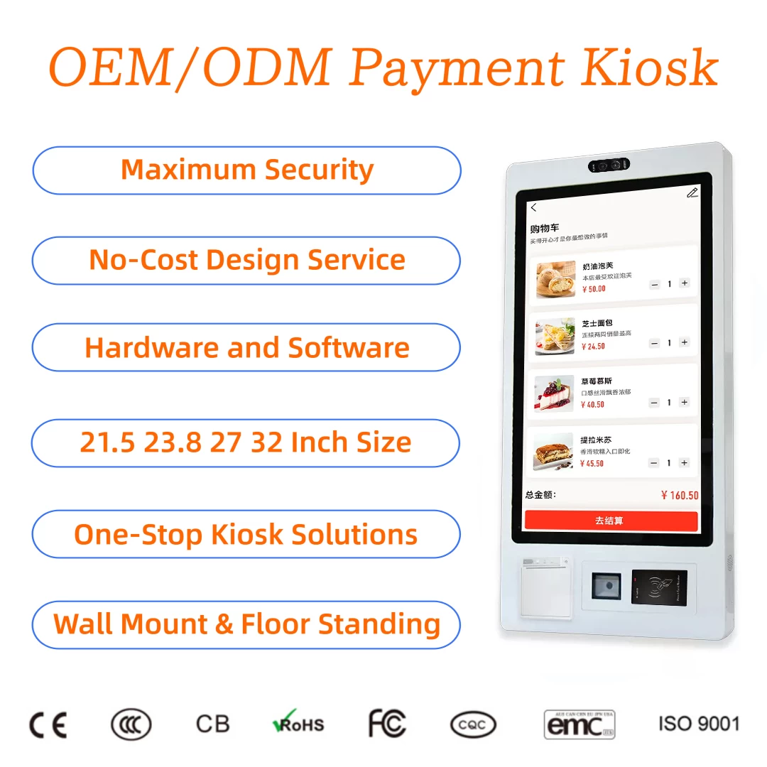 Touch Screen Information Kiosk - Self-Service Query Terminal with Custom Housing for Retail, Banking and Public Service